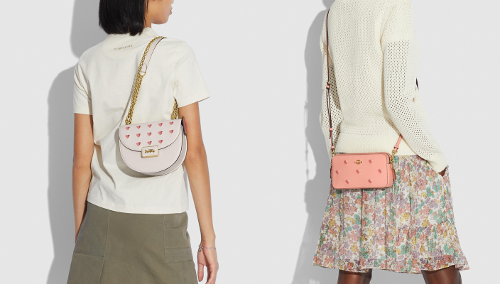 名牌手袋520限定系列丨Coach為了迎接浪漫的520，Coach就為本季推出的Alie 系列手袋添上了浪漫的立體小愛心，為手袋增添了一份清新的甜美感。一眾走甜美路線的女孩們就絕對不容錯過，可以讓你的